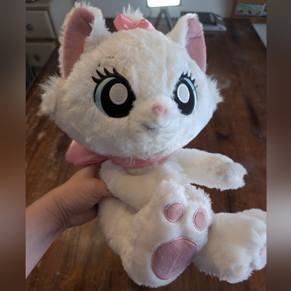 Disney Aristocats Marie Plush Toy with Pink Bow Cute Stuffed Animal Used - Picture 6 of 10